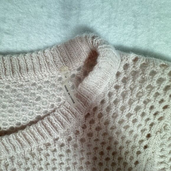 Margaret O’Leary 100% Cashmere Sweater Blush Bell Sleeve size Large - Picture 3 of 8